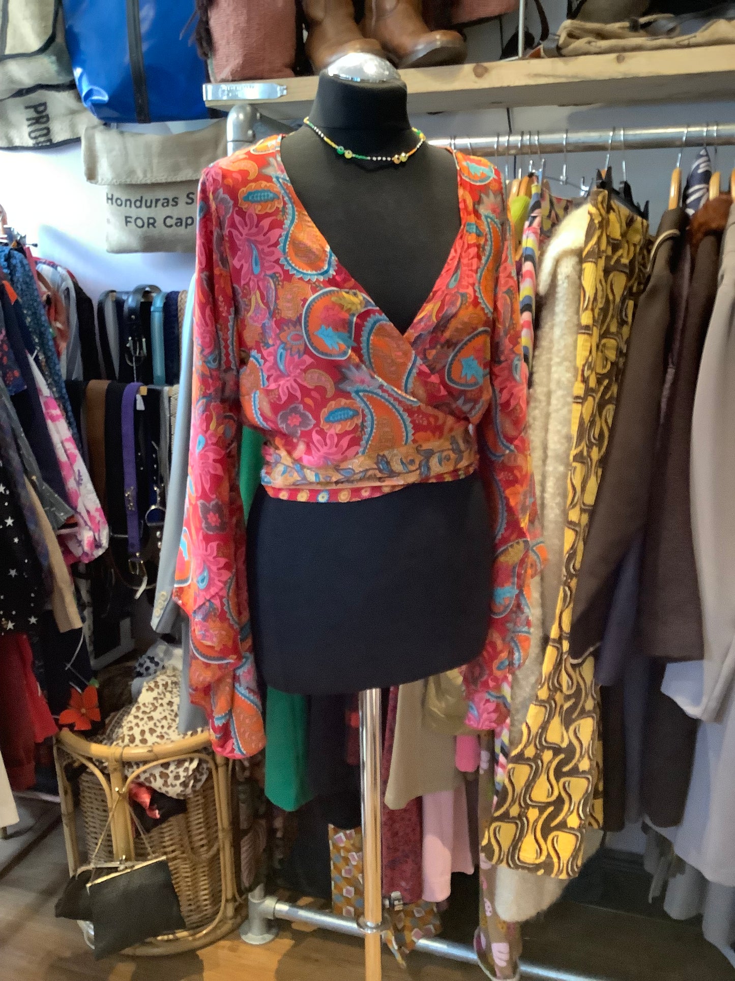 Indian Handmade Sari Fabric Wrap Top
