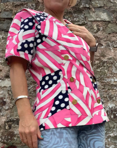 Vintage 80’s designer dead stock colourful jacket