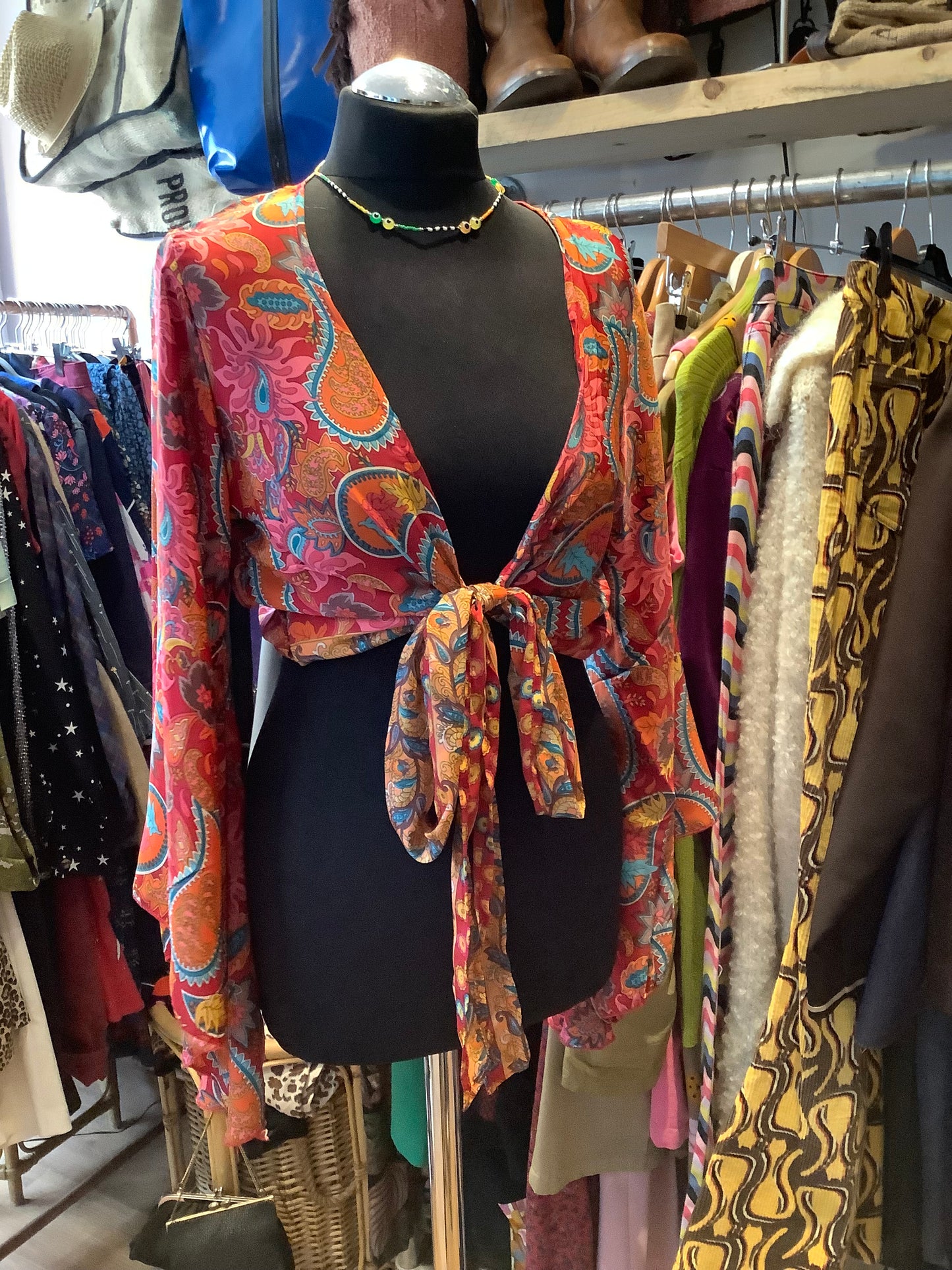 Indian Handmade Sari Fabric Wrap Top
