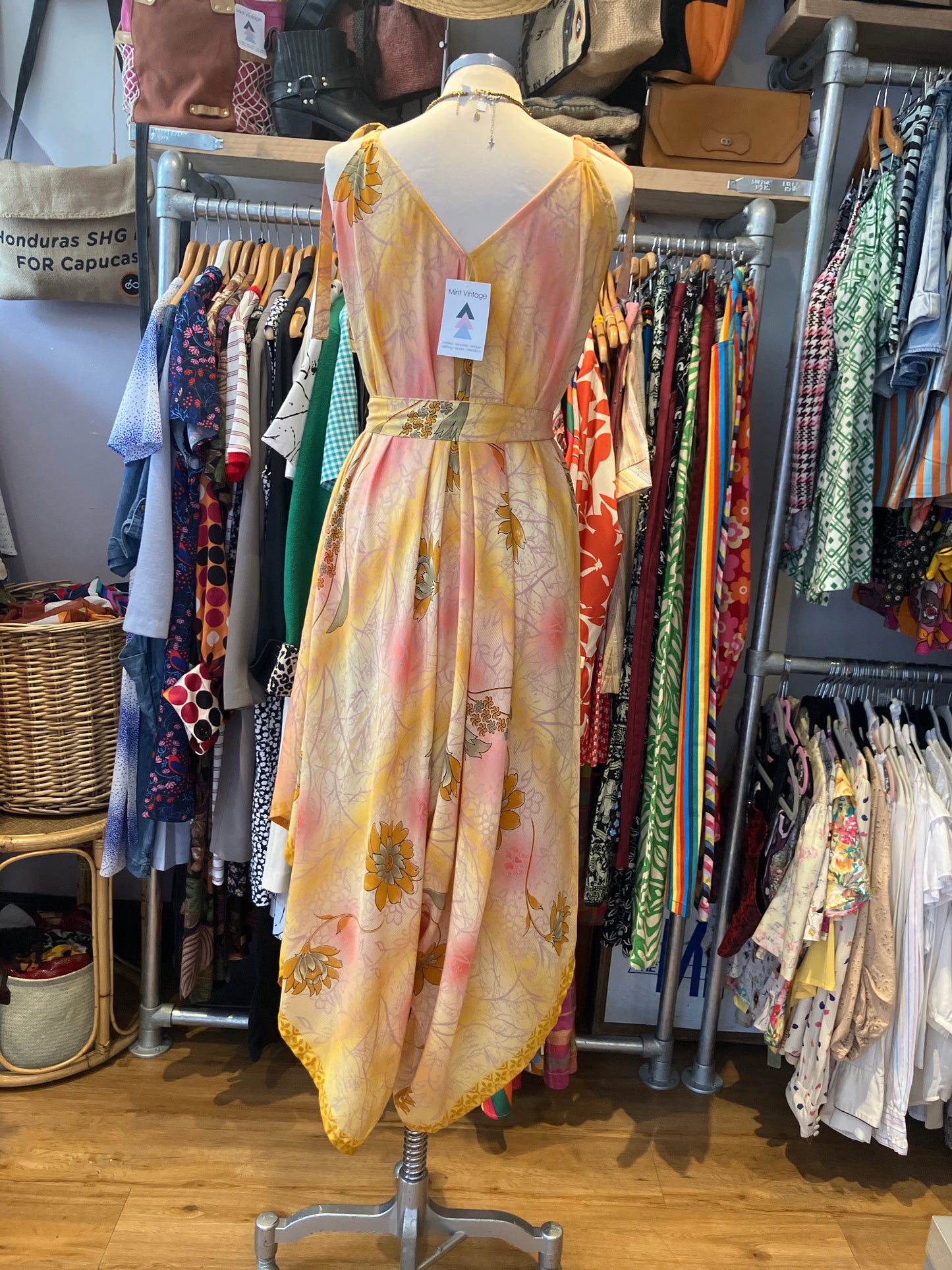 Hand made Indian sari fabric belted jumpsuit/Romper