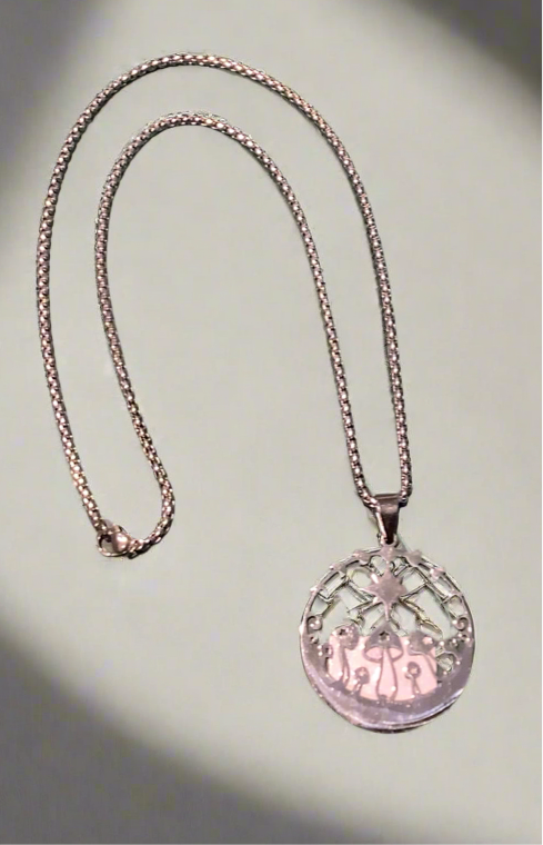 Mushroom pendant necklace