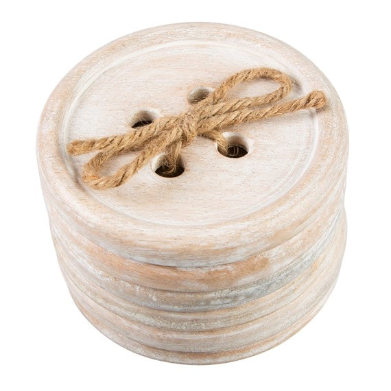 Sass and Belle set of wooden button drink coaster’s