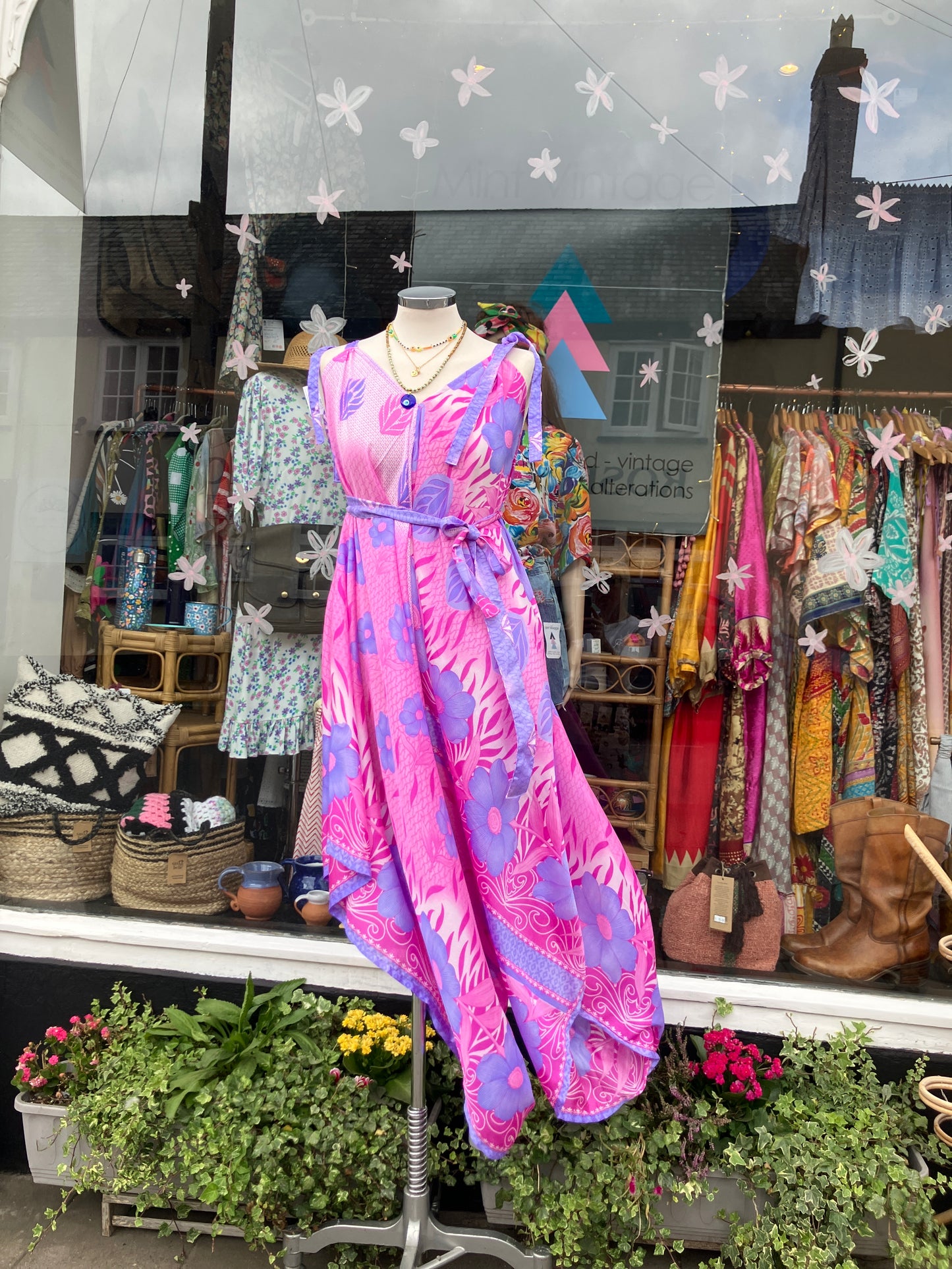 Hand made Indian sari fabric belted jumpsuit/Romper
