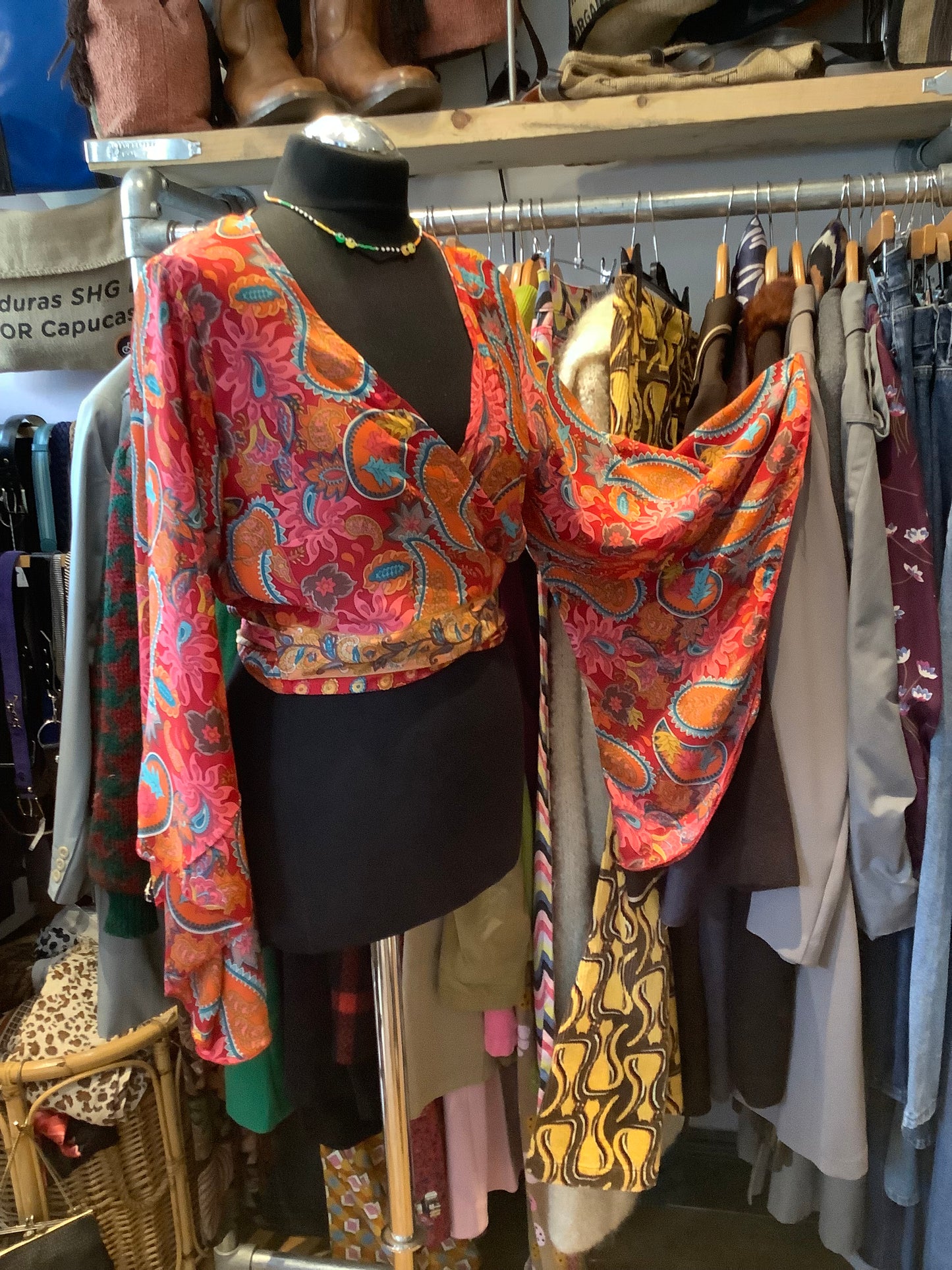 Indian Handmade Sari Fabric Wrap Top