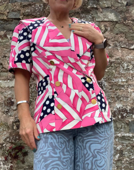 Vintage 80’s designer dead stock colourful jacket
