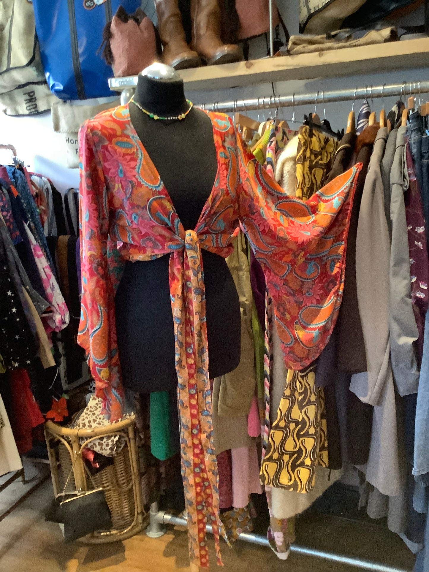 Indian Handmade Sari Fabric Wrap Top