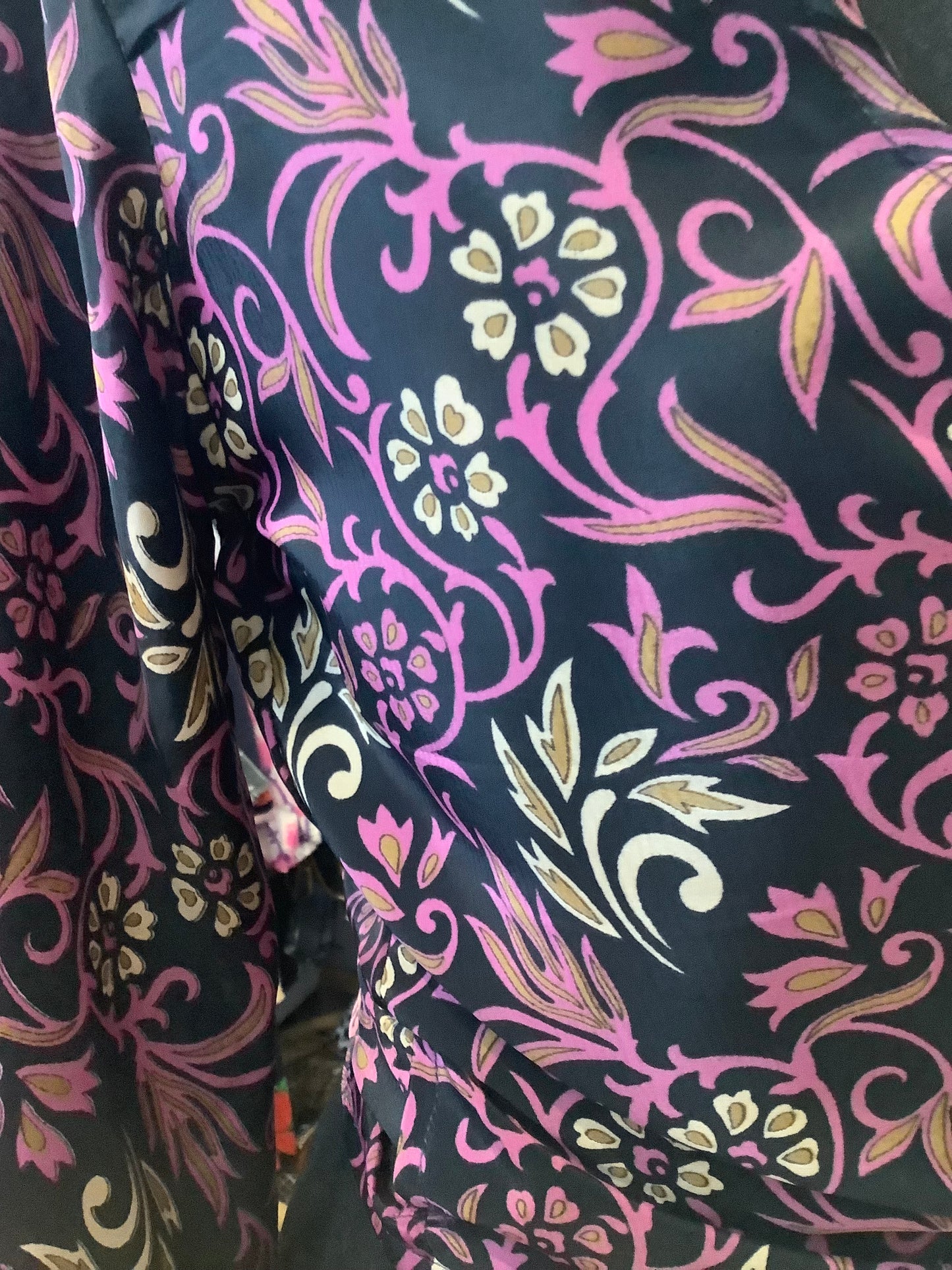 Handmade Indian silk sari fabric wrap top