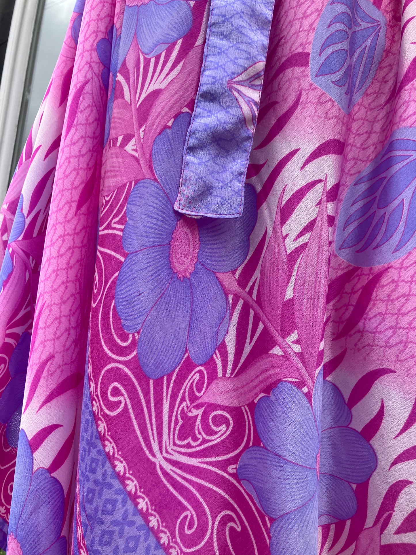 Hand made Indian sari fabric belted jumpsuit/Romper