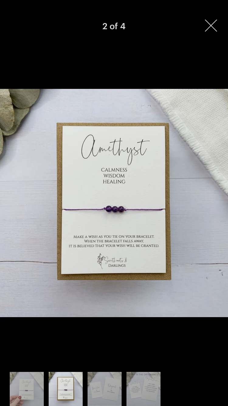 Sweethearts and Darlings Amethyst Wish Bracelet