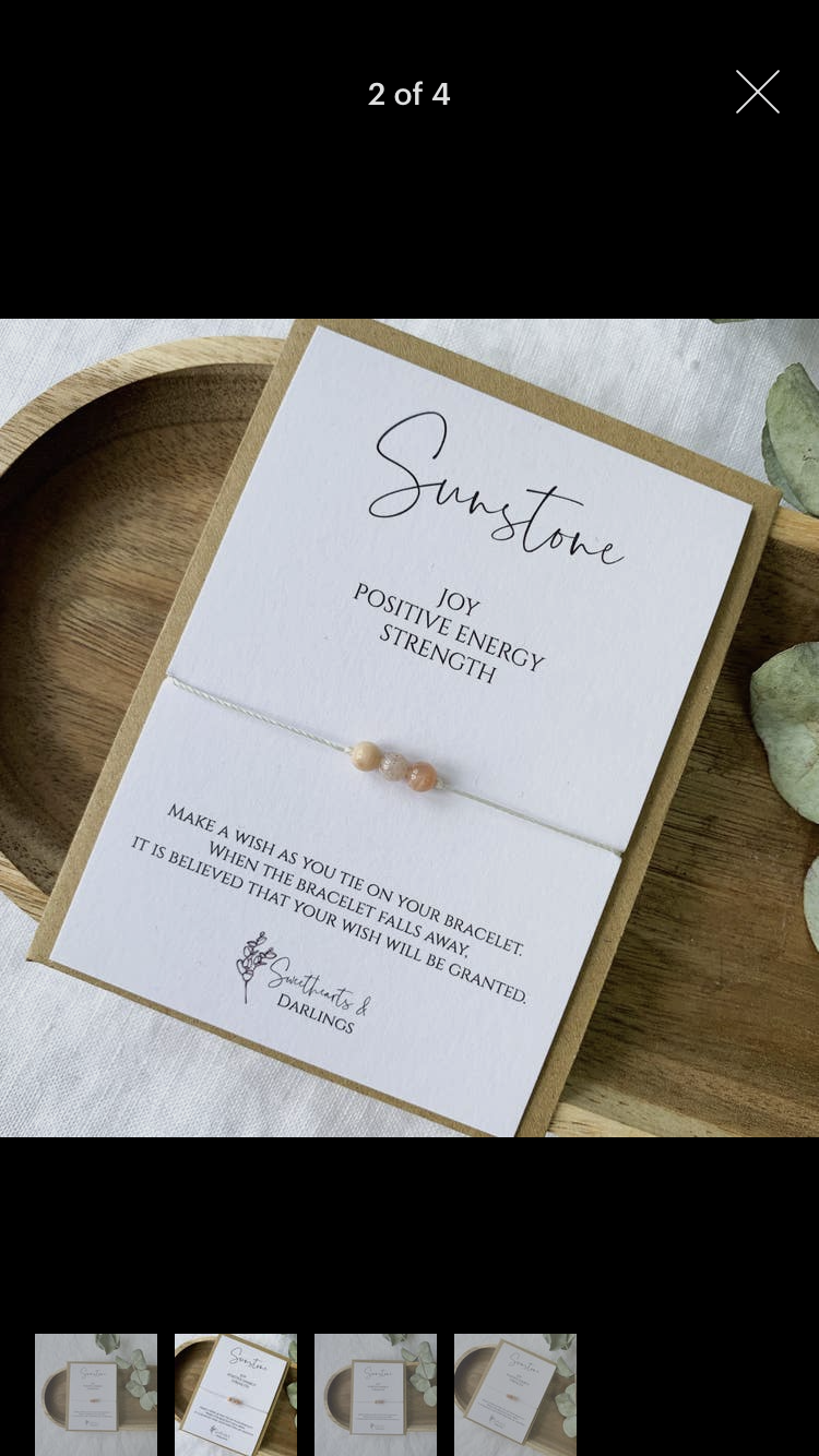 Sweethearts and Darlings Sunstone Wish Bracelet