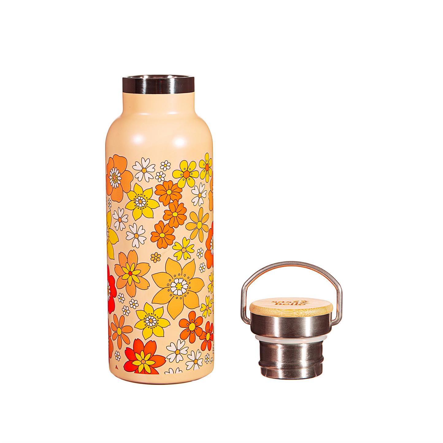 1970’s flower design Sass & Belle stainless steel drinks bottle