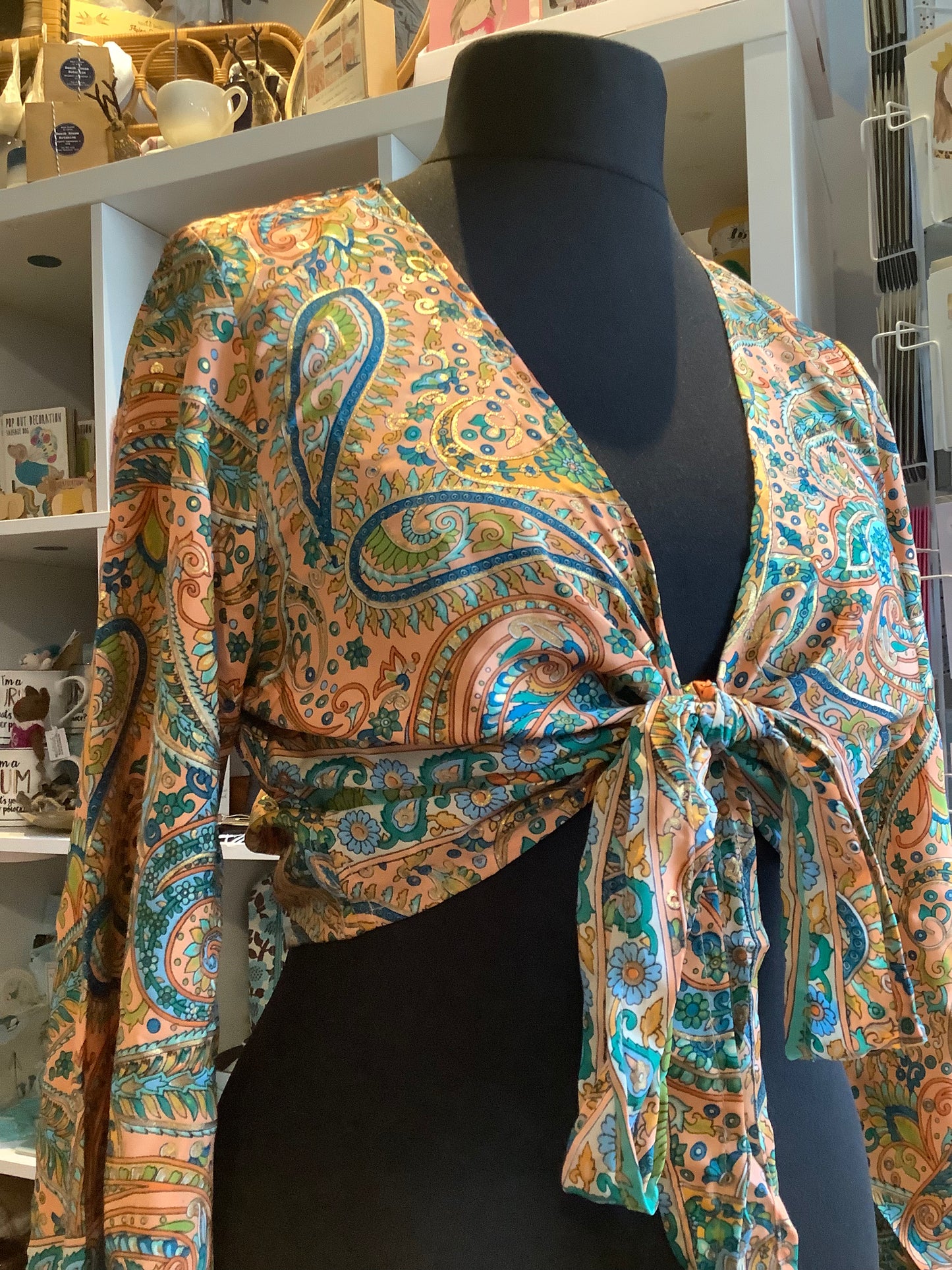 Indian Handmade Sari Fabric Wrap Top