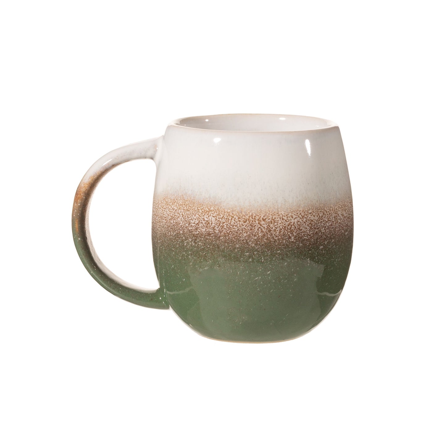 Green glazed mug