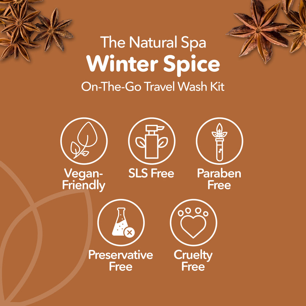 Natural Spa Winter Spice Mini ‘On The Go’ Travel Wash Kit