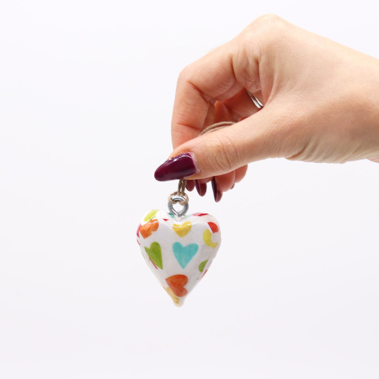 Ancient wisdom wooden heart decor