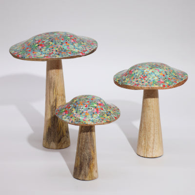 Med Mushroom - 15cm - Mediterranean Tile Pattern