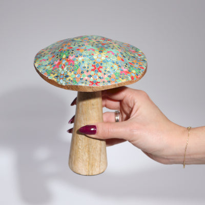 Med Mushroom - 15cm - Mediterranean Tile Pattern