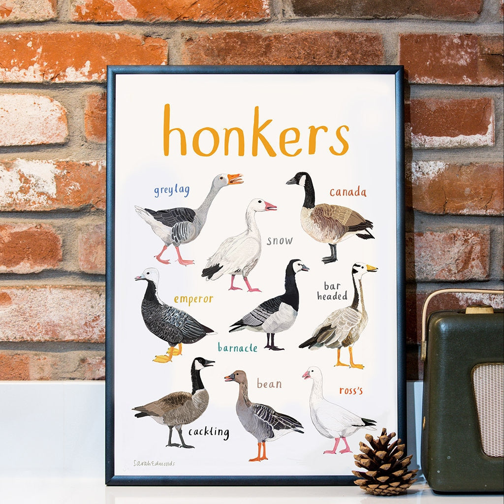 Sarah Edmonds Pun Of It A4 Honkers Print