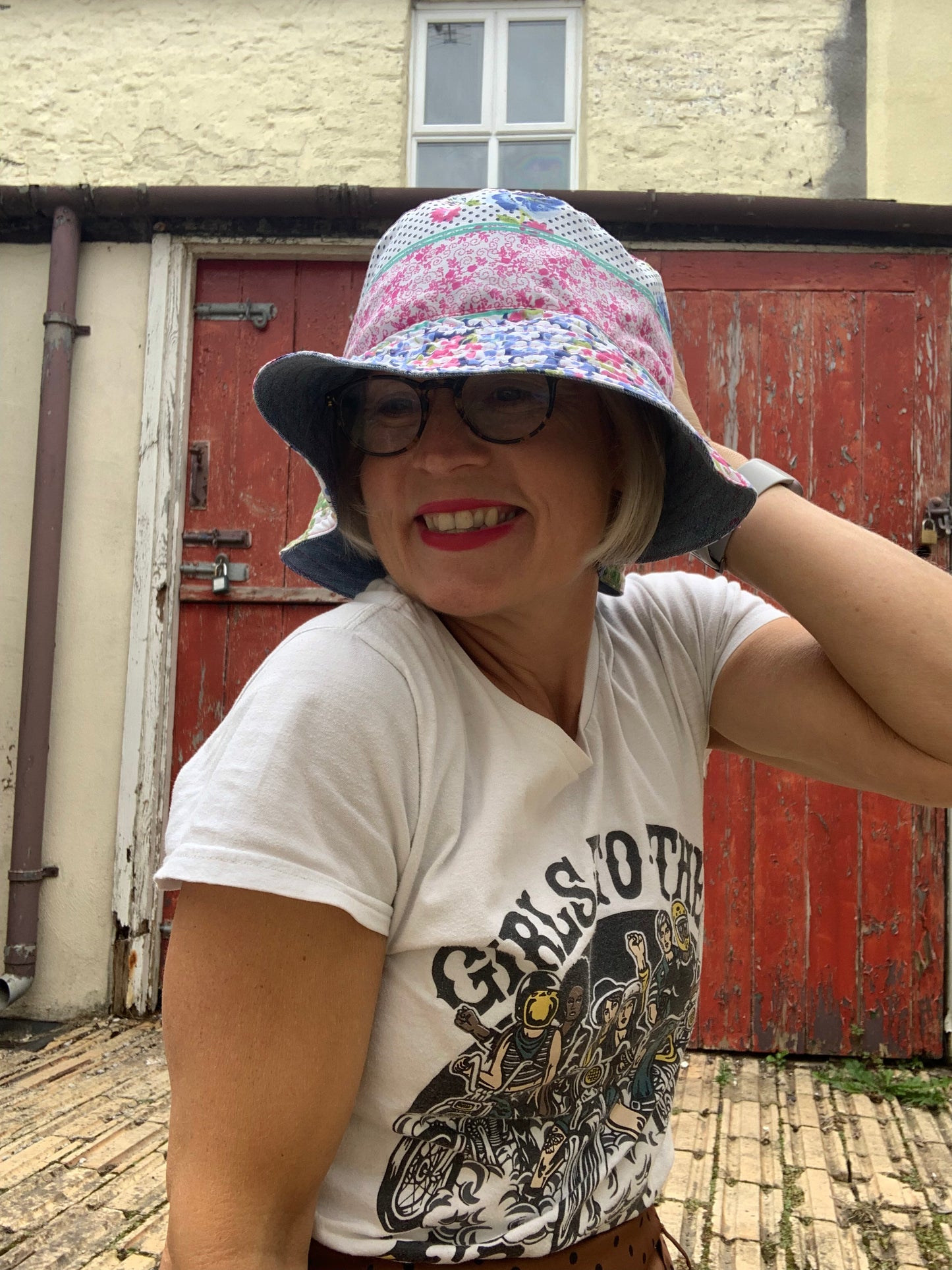 Handmade reversible bucket hat