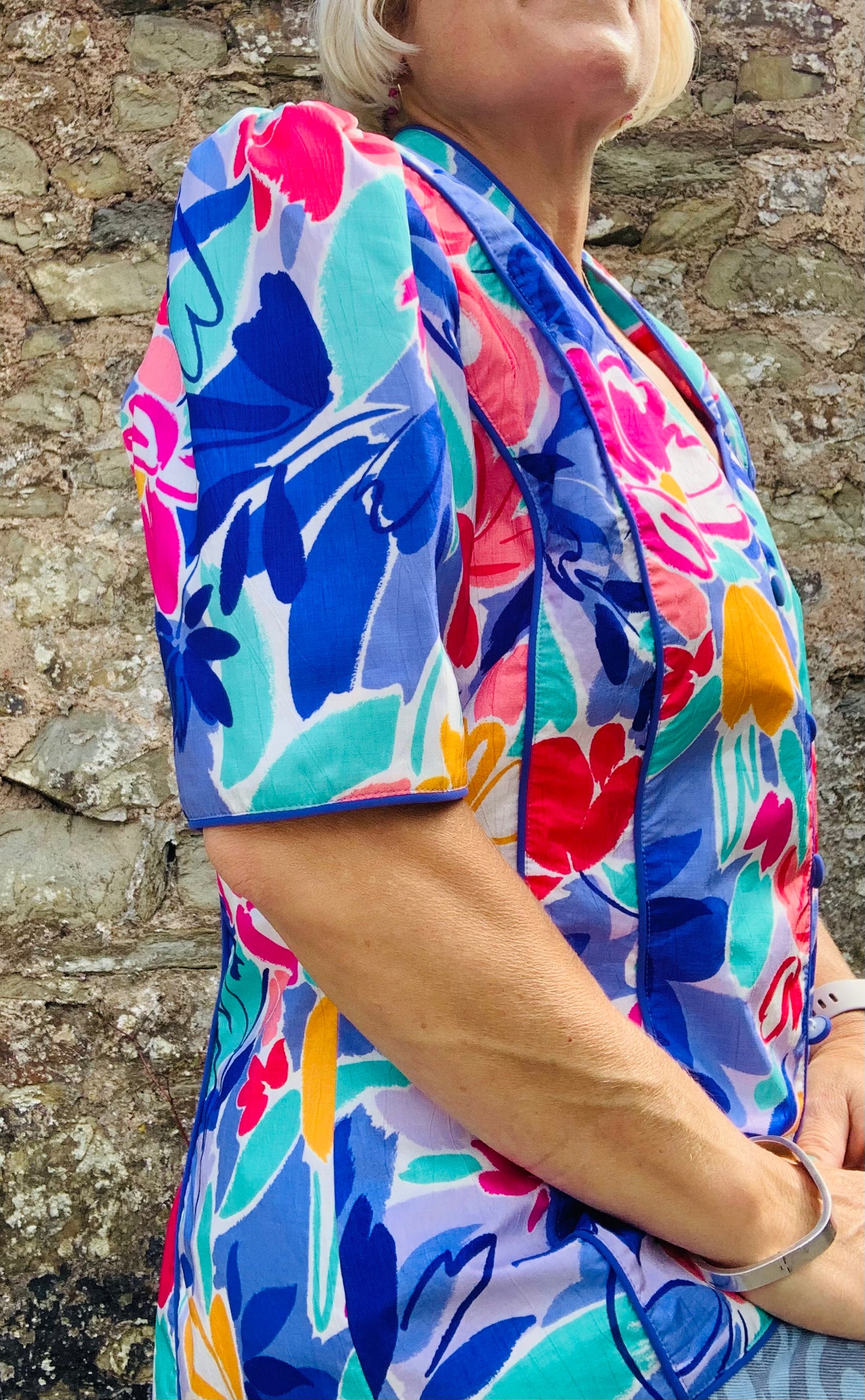 Parigi vintage colourful jacket ~ sz 10-14