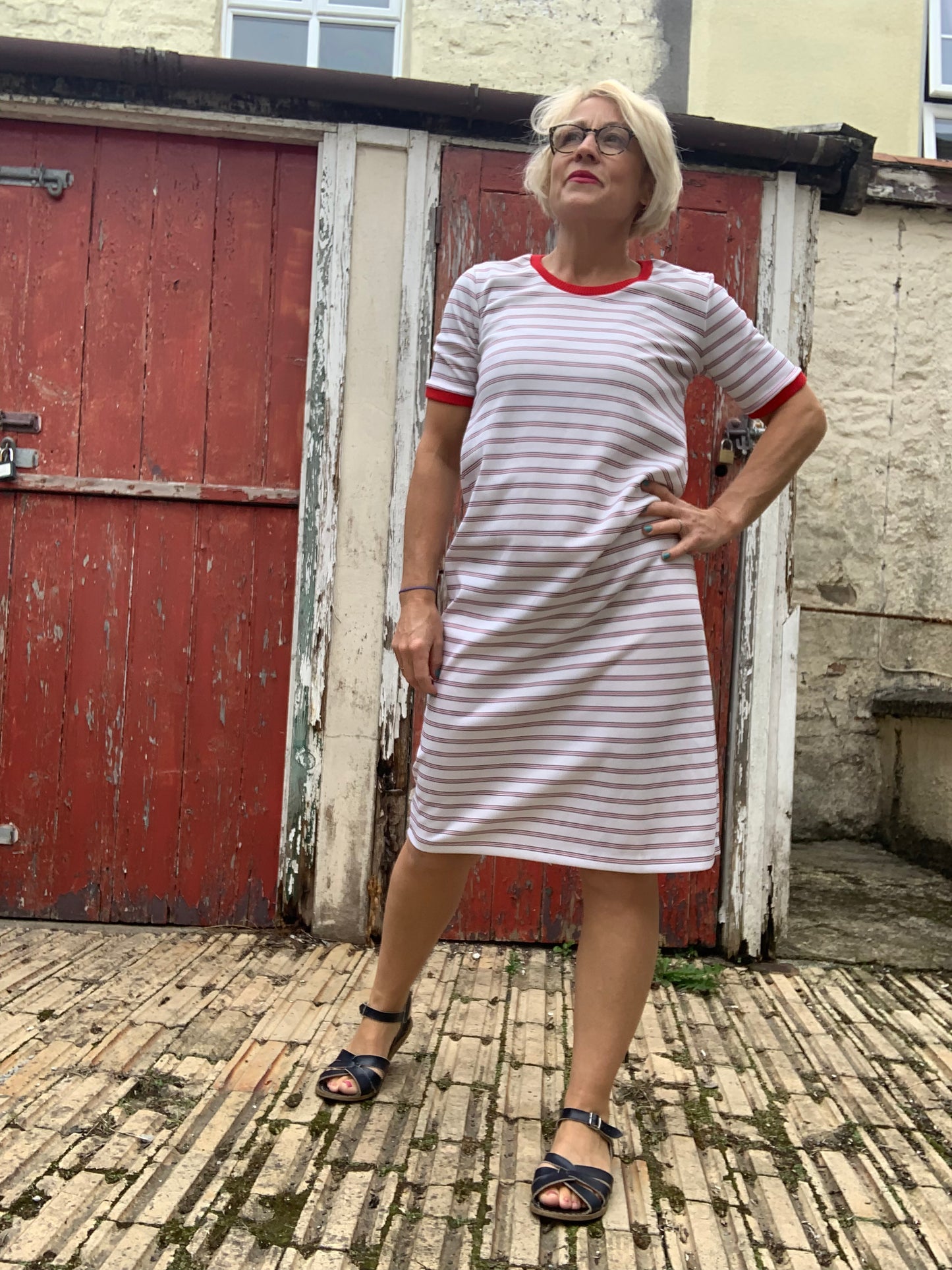 Vintage 1970’s striped jersey dress