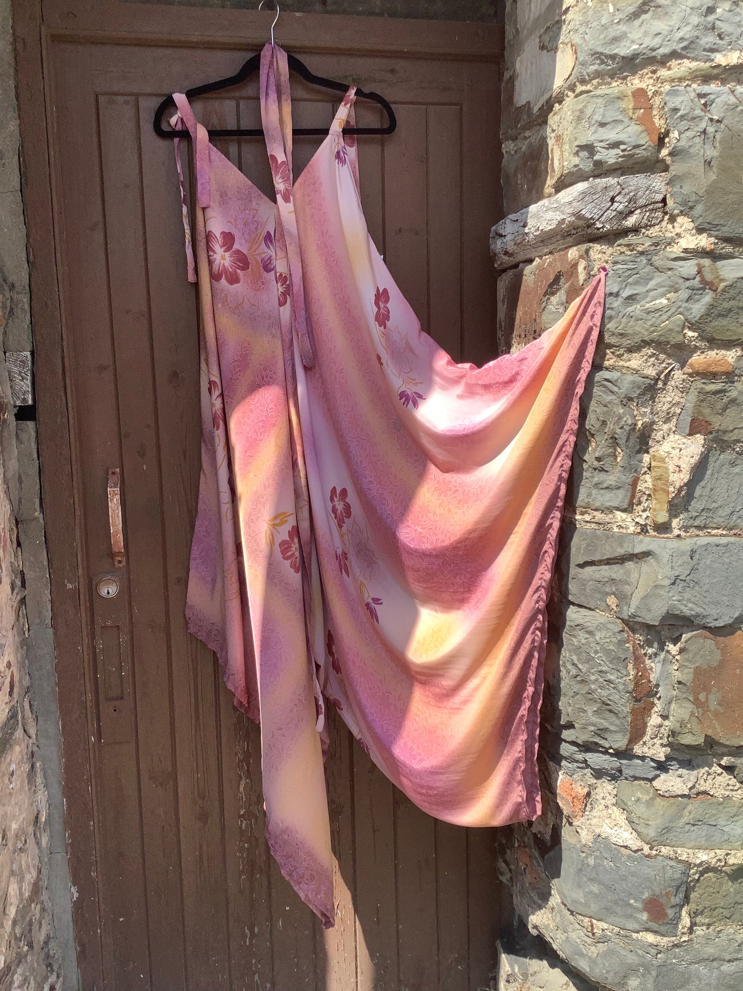 Hand made Indian sari fabric belted jumpsuit/Romper