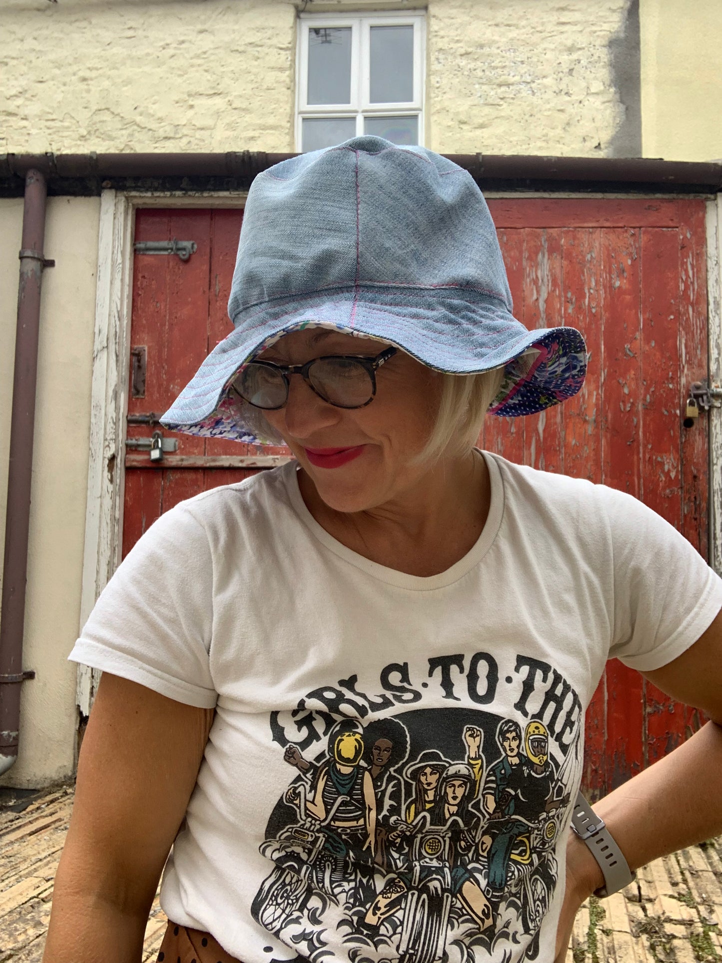 Handmade reversible bucket hat