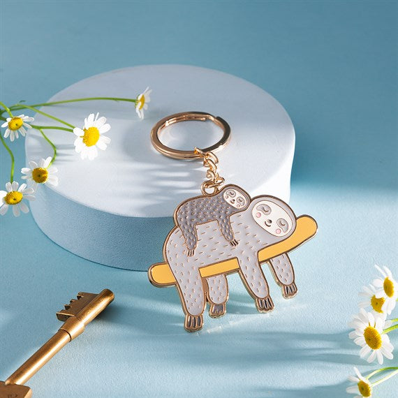Sass & Belle Sloth enamel key ring