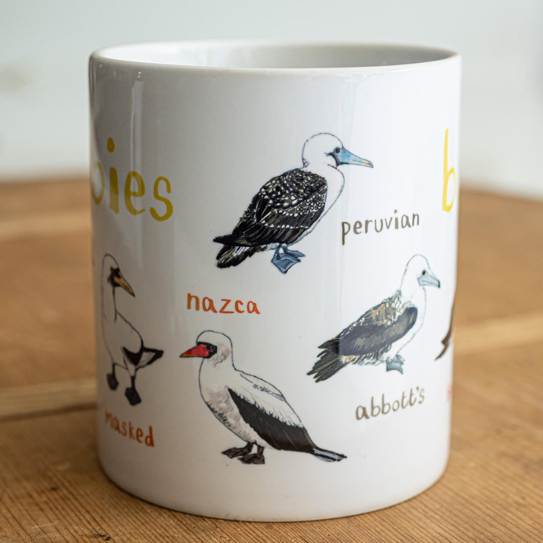 Boobies cheeky bird art illustrated ceramic mug