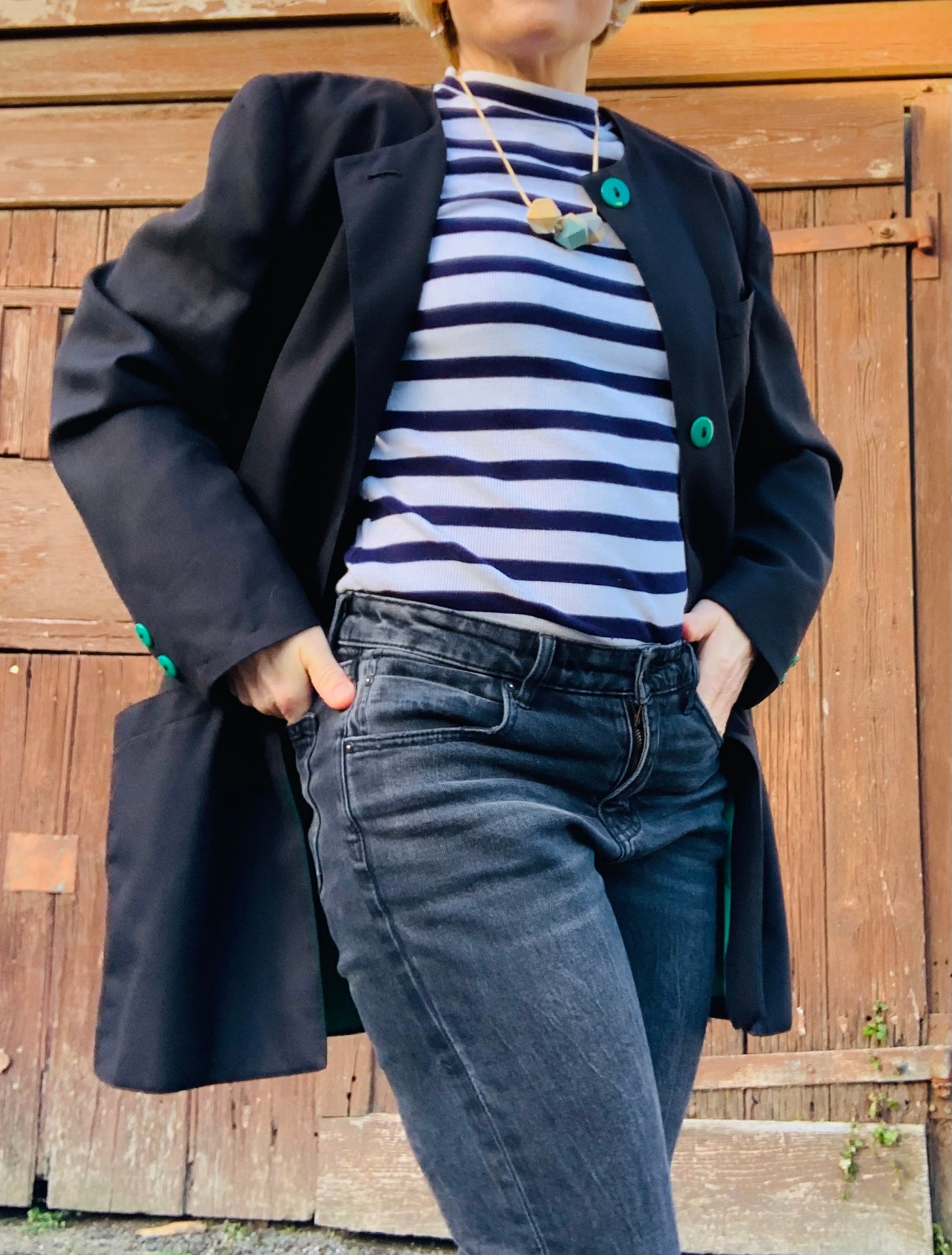 Vintage 1980’s longline boyfriend jacket by Yarell