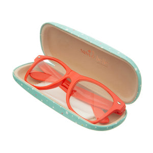 Rainbow good vibes glasses case