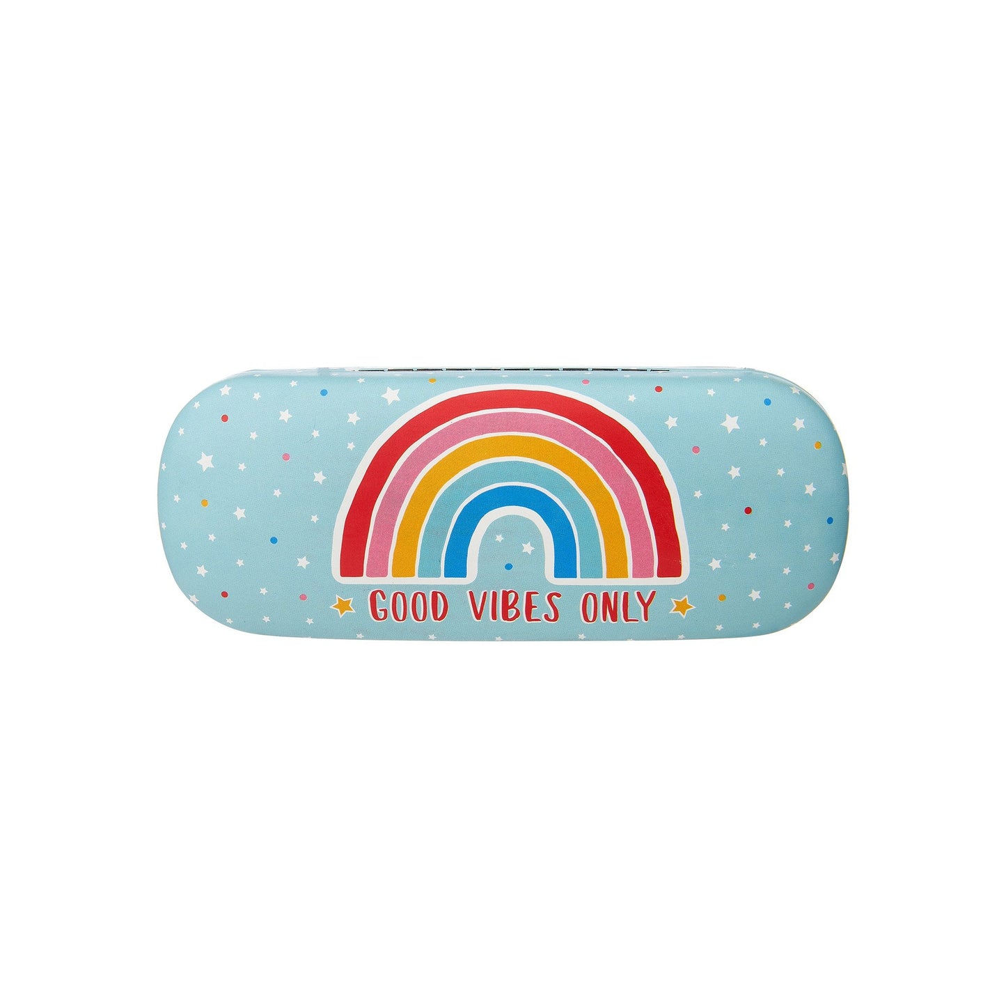 Rainbow good vibes glasses case