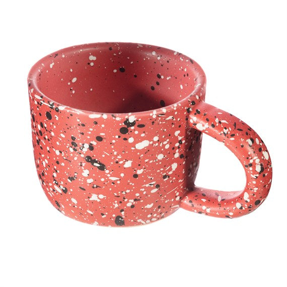 Sass & Belle red terrazzo speckled oversized mug