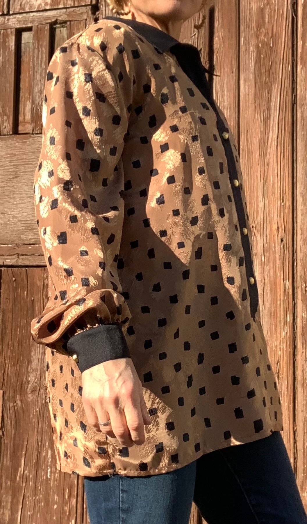 Vintage 1980’s designer silky tunic blouse
