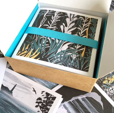 Ocean boxed collection of 12 art cards by Ruth Thorp