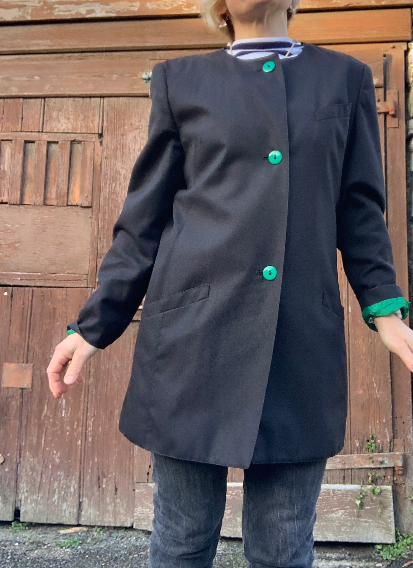 Vintage 1980’s longline boyfriend jacket by Yarell