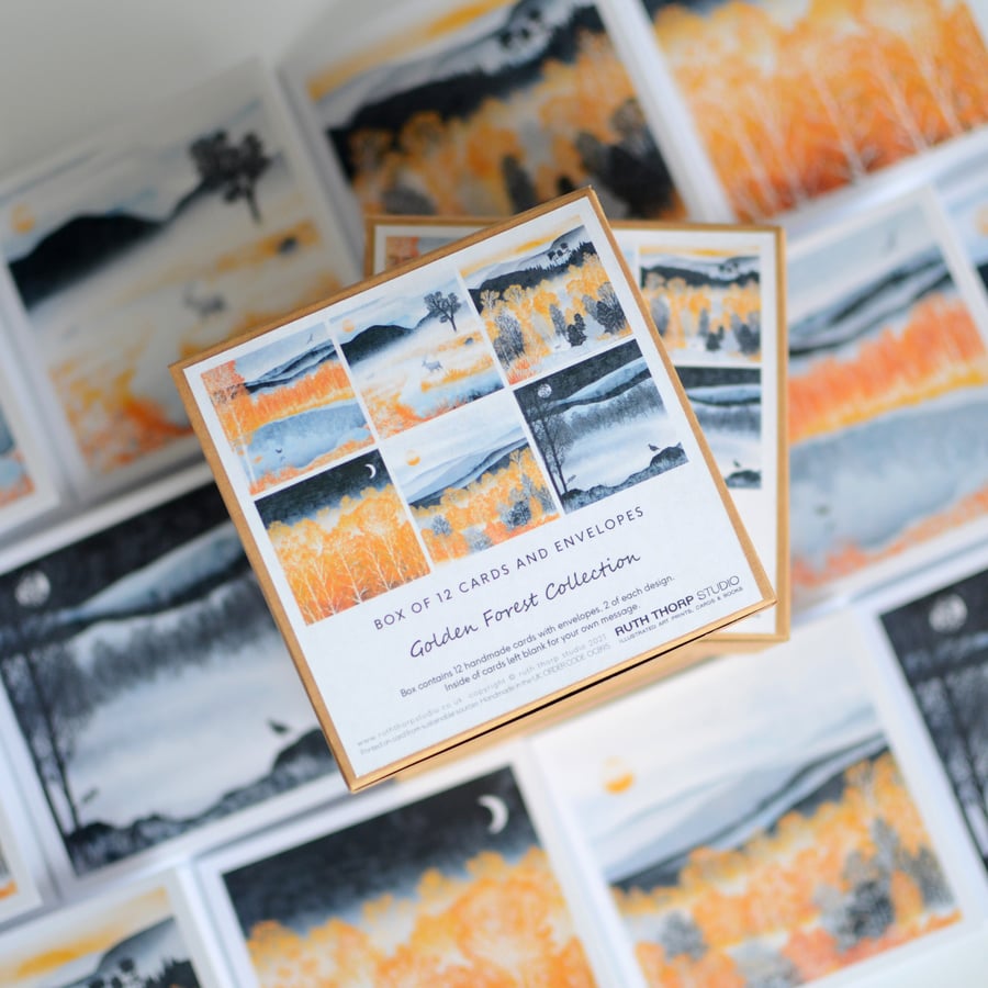 Golden forest boxed collection of art cards