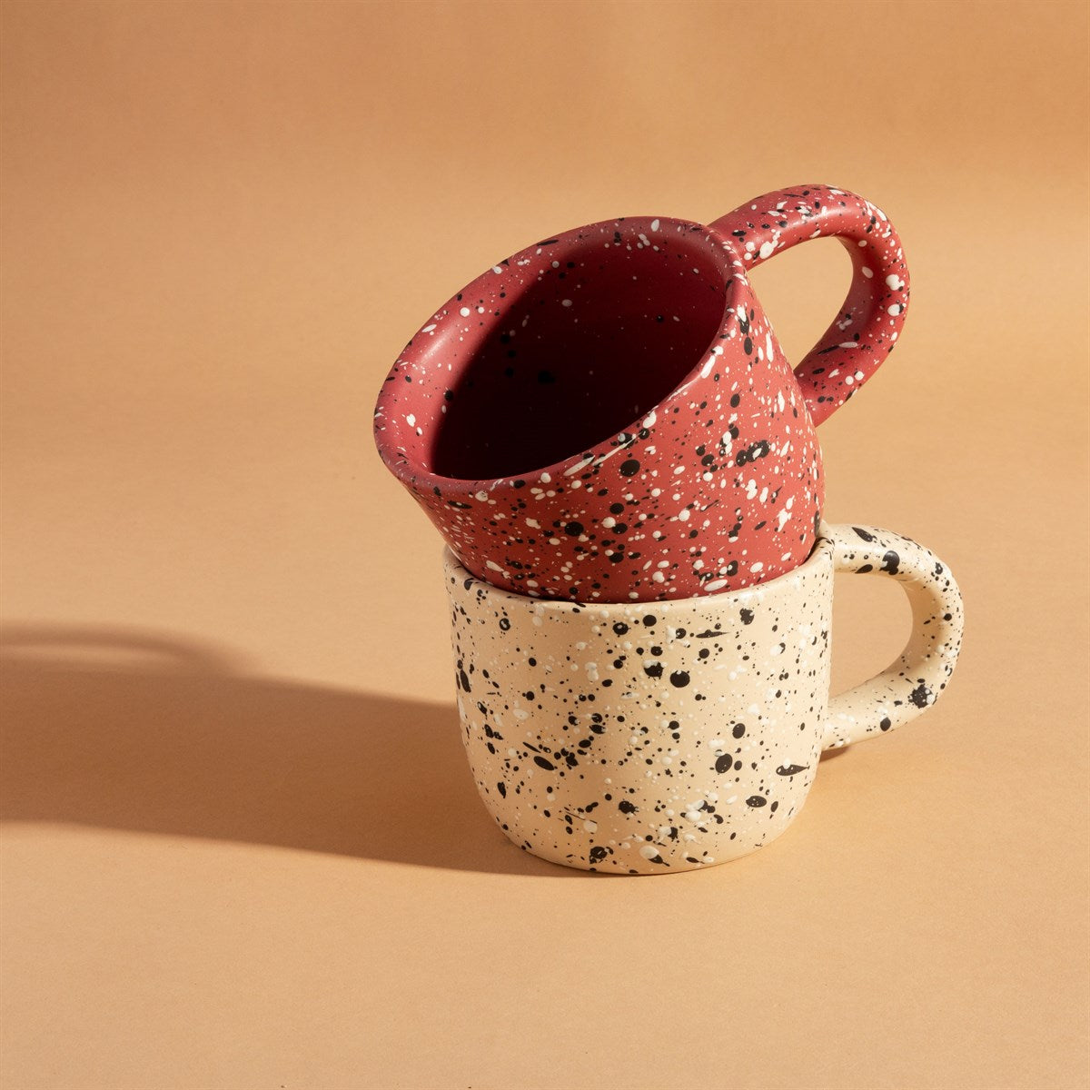 Sass & Belle red terrazzo speckled oversized mug