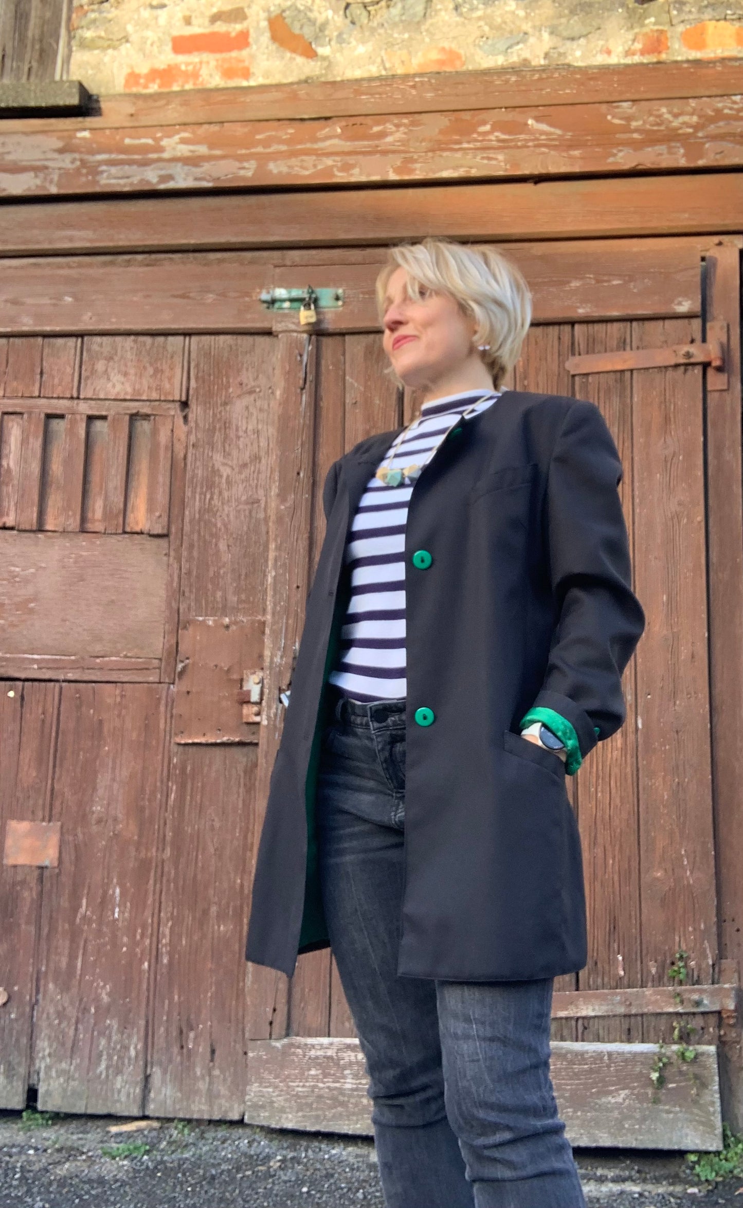 Vintage 1980’s longline boyfriend jacket by Yarell