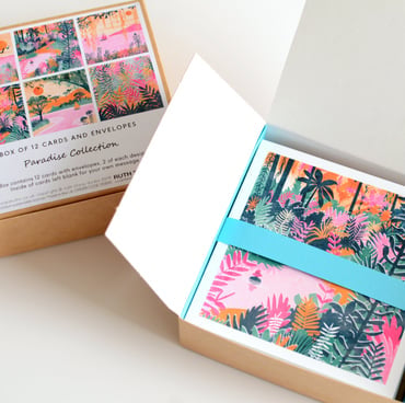 paradise art card collection 12 card box