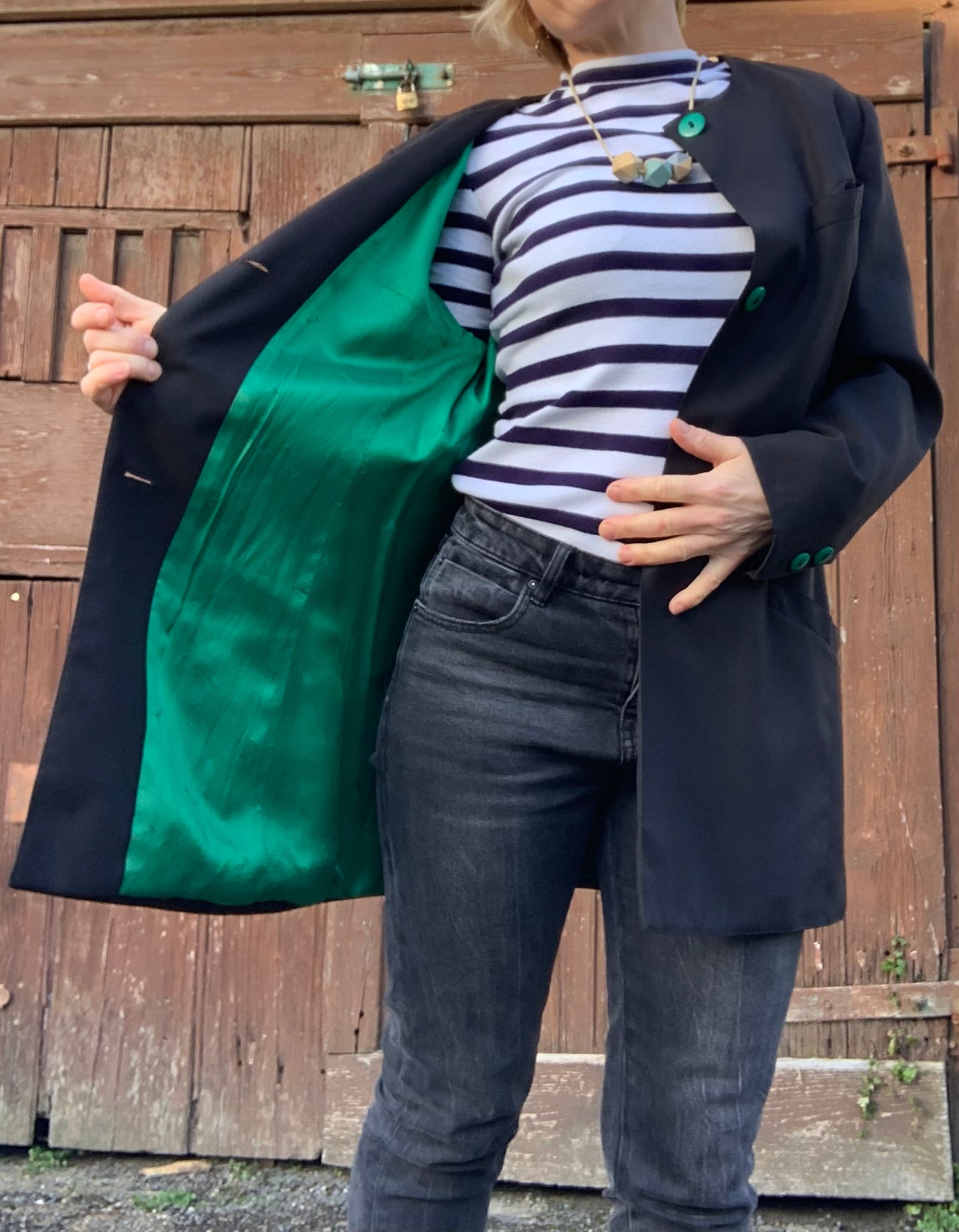 Vintage 1980’s longline boyfriend jacket by Yarell