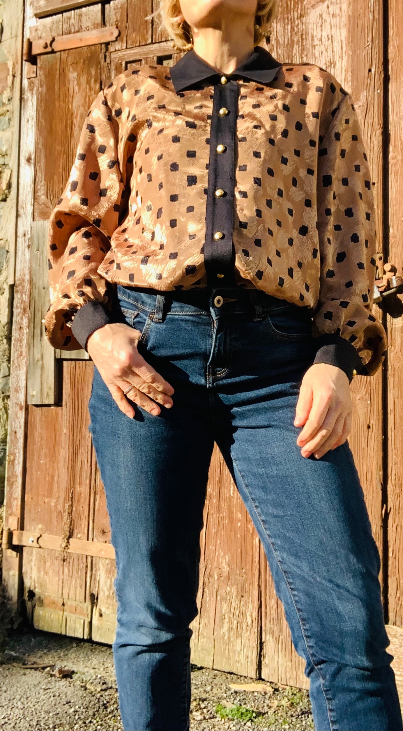 Vintage 1980’s designer silky tunic blouse