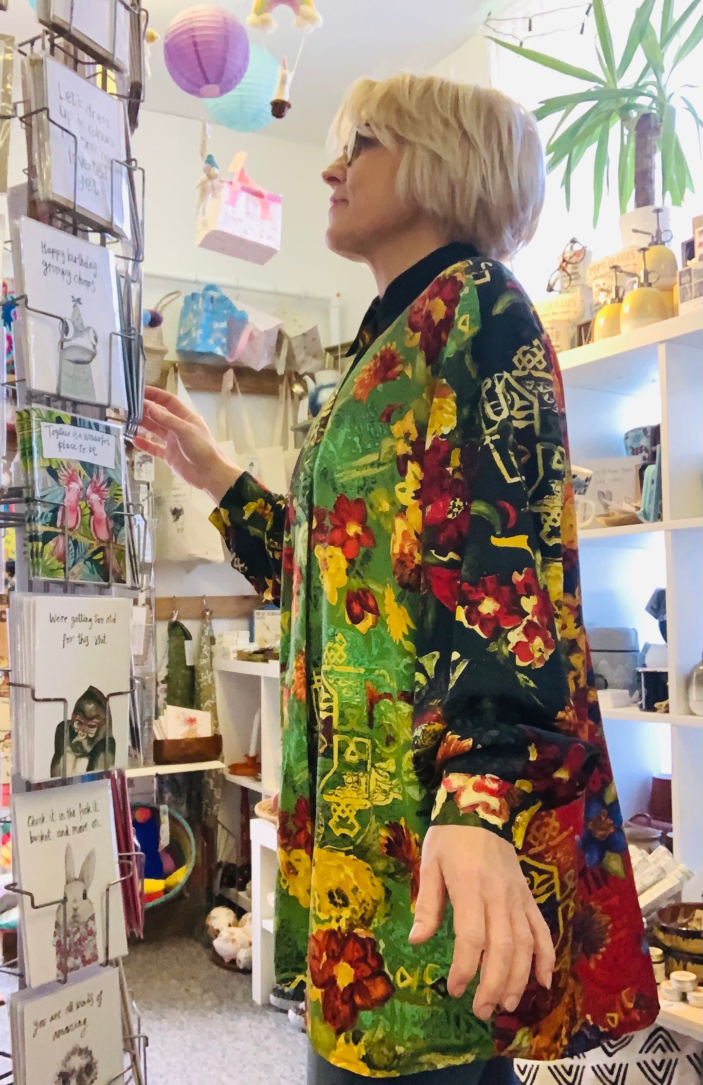 1980’s Vintage colourful oversized blouse/shirt