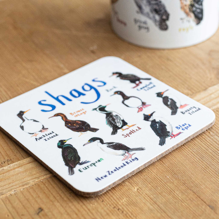 Shags cheeky bird coaster