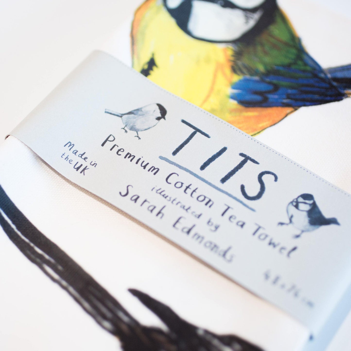 Tits cheeky bird premium tea towel