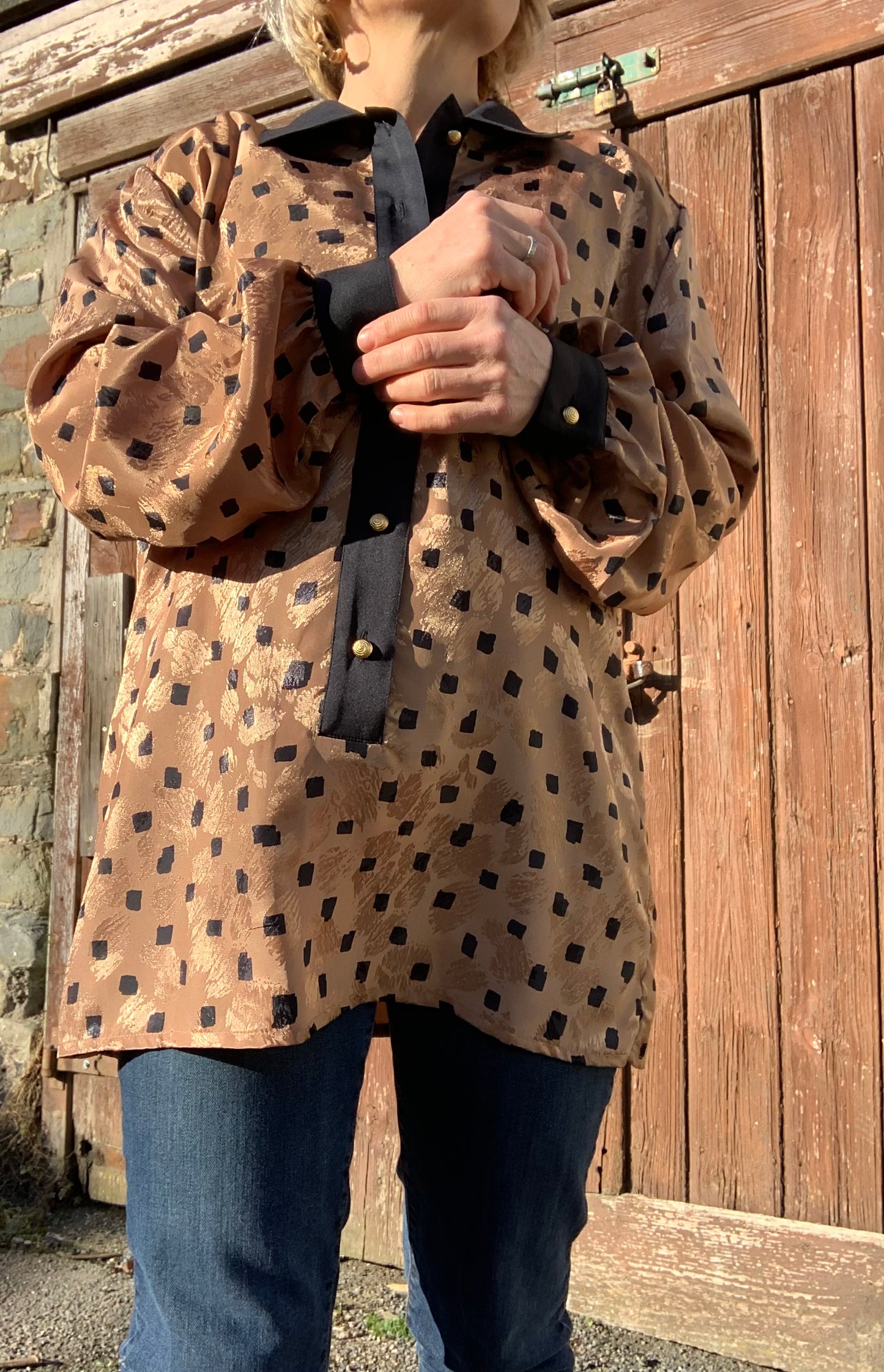 Vintage 1980’s designer silky tunic blouse