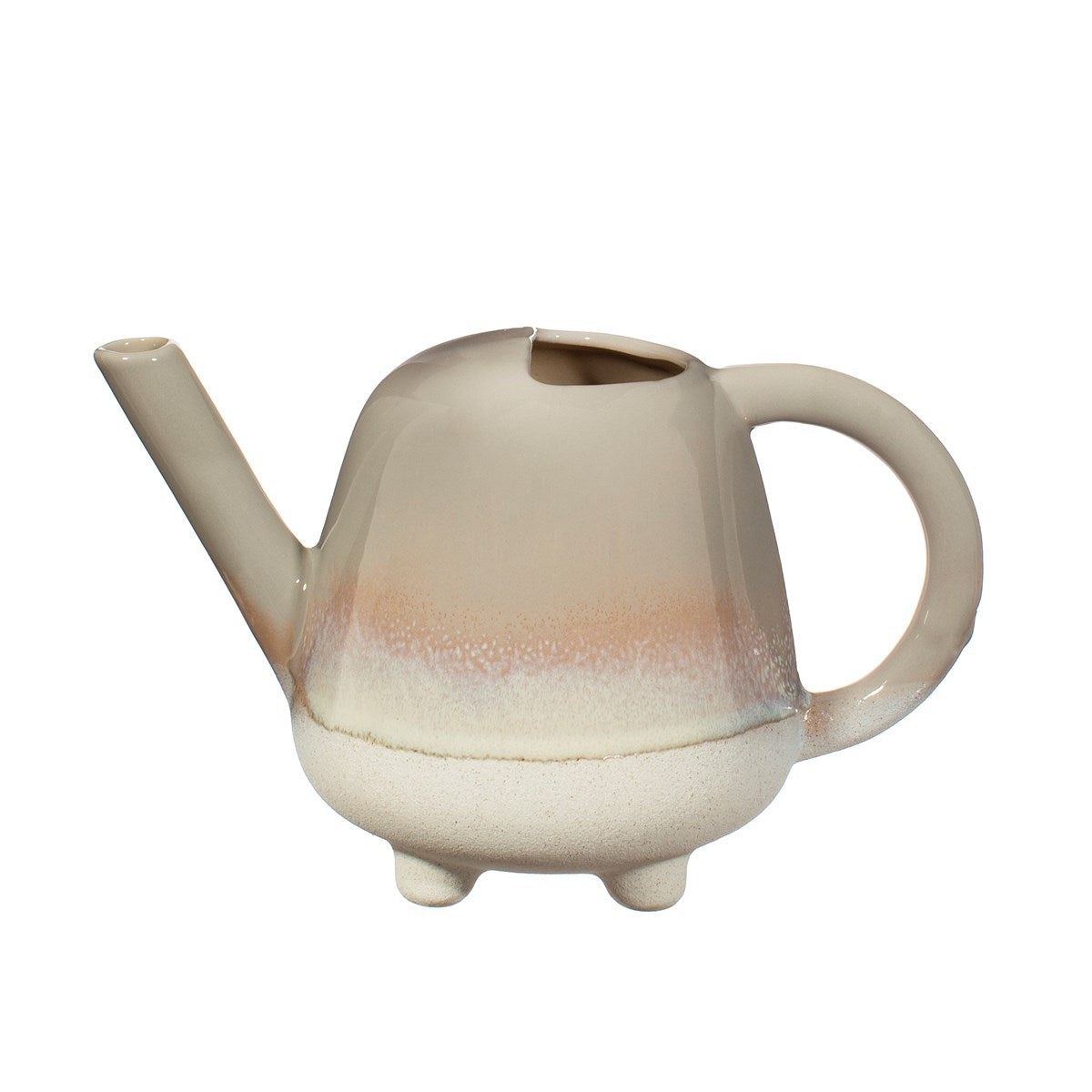 Grey mojave ombré dip glaze ceramic watering can
