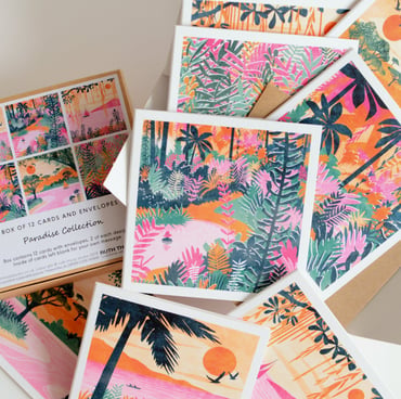 paradise art card collection 12 card box