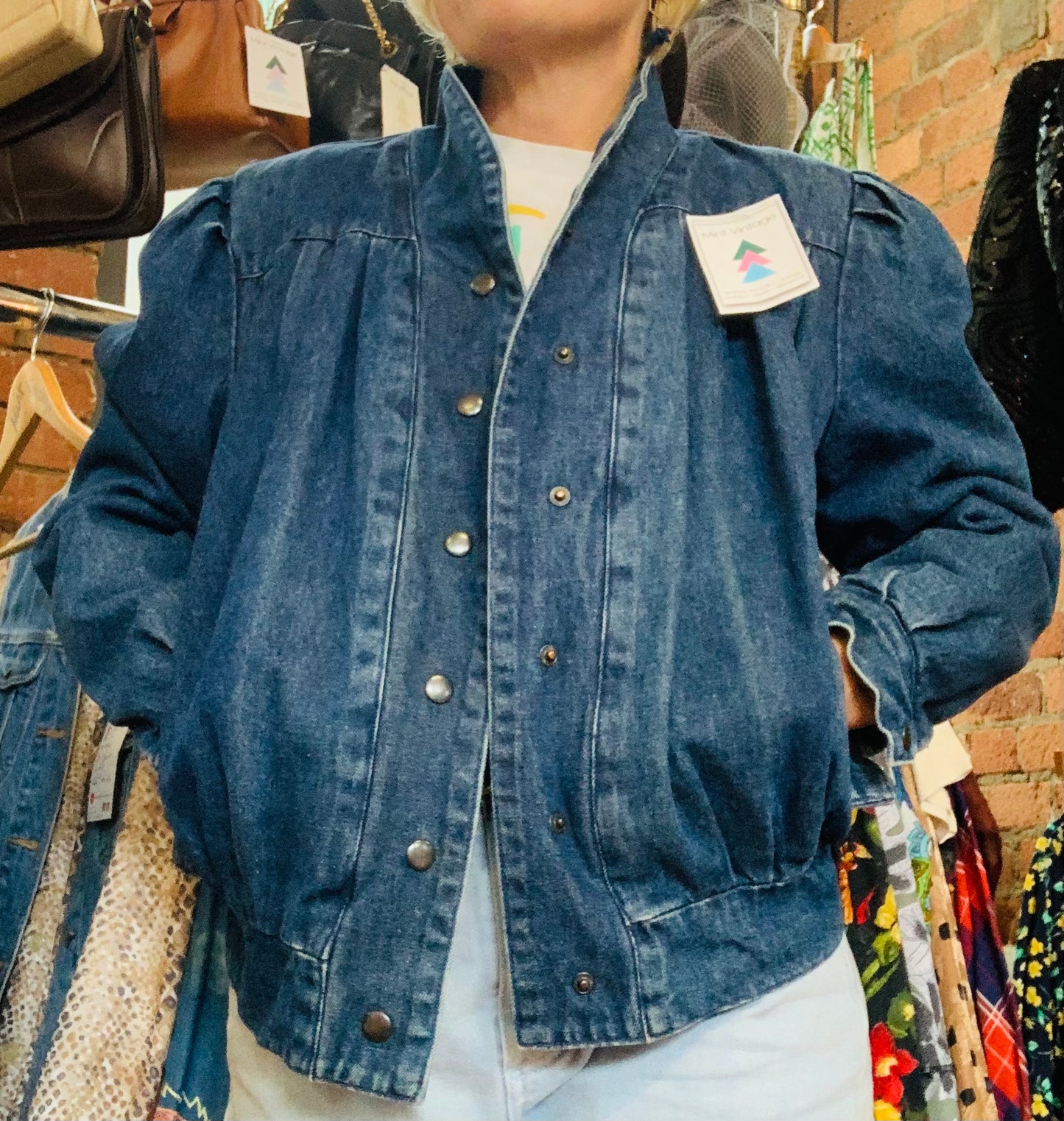 Vintage 1980’s padded denim jacket