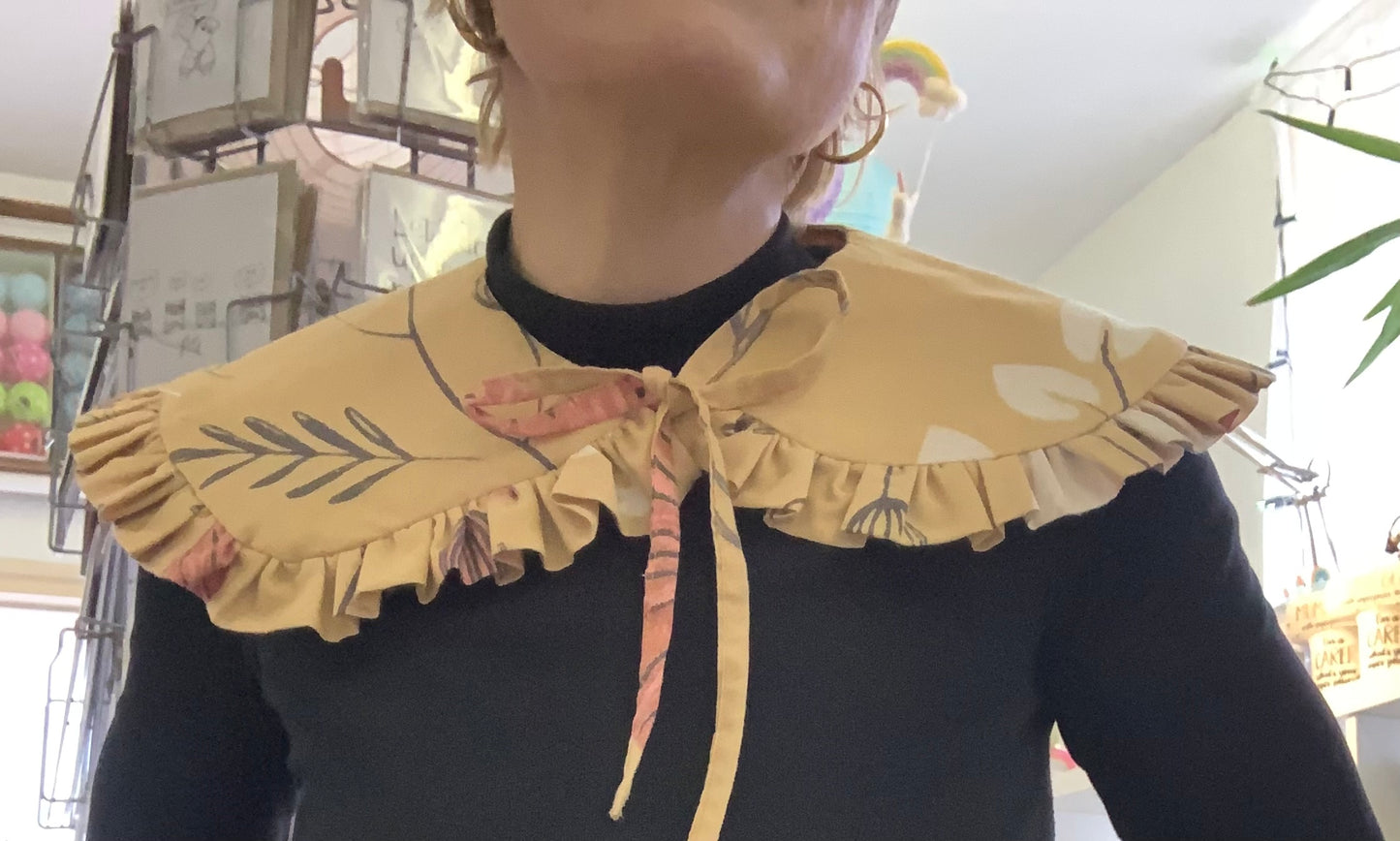 Handmade statement collar using vintage textiles